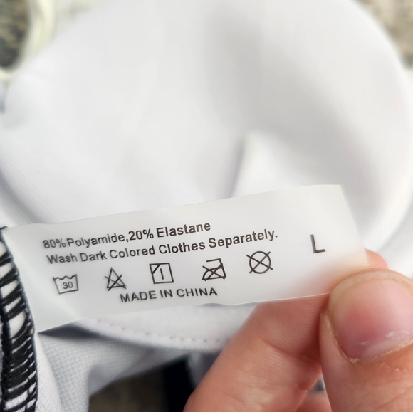 Shein | Black & White One Piece Swimsuit - Picture 4 of 4